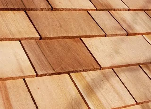 Western red cedar shake roof
